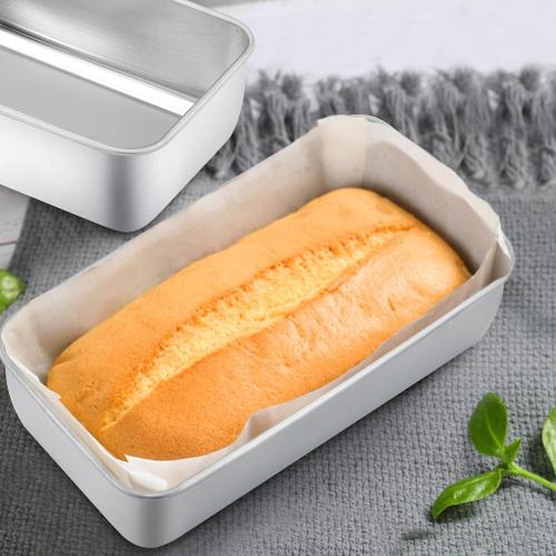 TeamFar Loaf Pans for Baking, 9 × 5 Inch Stainless Steel Loaf Bread Pans Tins for Homemade Bread/Brownies, Healthy & Sturdy, Oven & Dishwasher Safe - Set of 6