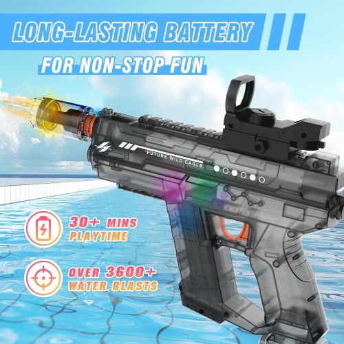 Electric Water Guns for Adults & Kids,Realistic Automatic Water Gun | with 26-32 FT Long Range,800ml Large Water Tank,Splash-Resistant Design,Summer Outdoor Pool Beach Toy for Backyard(2 Pack)
