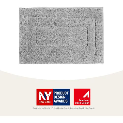 GRANNY SAYS Gray Bathroom Rugs, Bath Mats for Bathroom Non-Slip, Super Soft and Water Absorbent, Microfiber Bath Rugs, Machine Wash Dry, Bath Rugs for Floor, Tub and Shower, 16 x 24