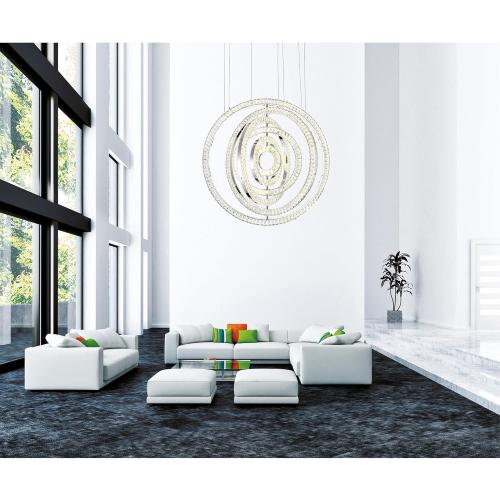 CWI Lighting Celina Contemporary Metal LED Fixture Chandelier in Chrome