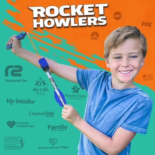Toy Rocket Launcher for Kids: Best Outdoor Toys Slingshot Rockets Launchers Air Foam Rockets Games for Boys & Girls All Ages. Party Favor Easter Basket Stuffers & Great Gifts for Ages 8 9 10 11 12