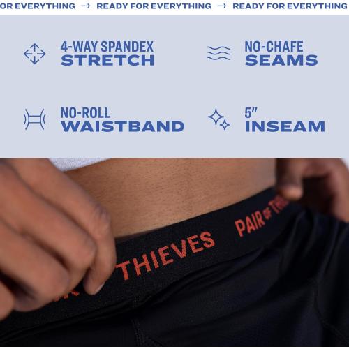 Pair of Thieves Soft Cotton Boxer Briefs for Men Pack (4 & 8 Pack) - Tagless Mens Underwear for All-Day Comfort and Support