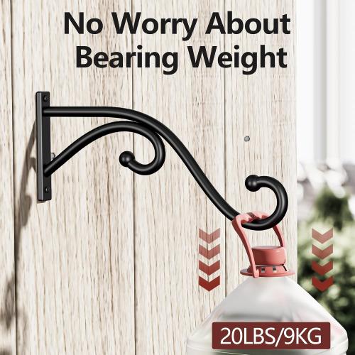 Plant Hook Hanging Plant Brackets - 2 Pack 10 Inch Plant Hanger.
