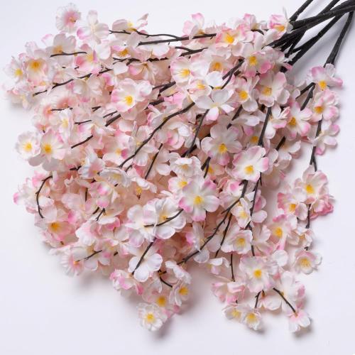 3 Pack Artificial Cherry Blossom Branches - 20 Inch Real Touch Silk Flowers with Bendable Stems for Vase, Wedding, Home Office Decor, Spring Floral, Party & Event Decor (Blush Pink Gradient)