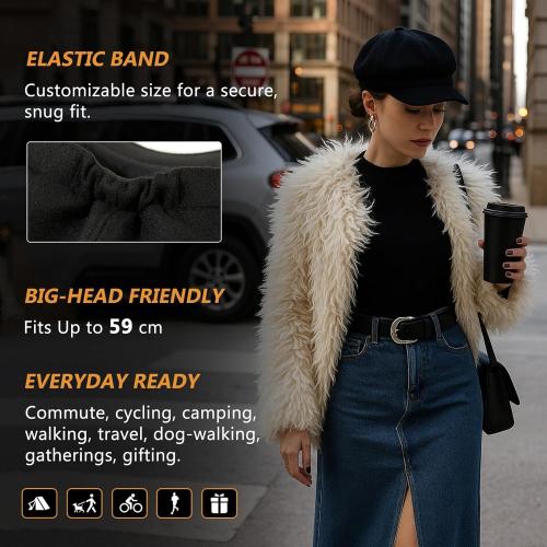 Comhats Wool Fashion Newsboy Hats for Women Winter Warm Pageboy Cabbie Cap Beret