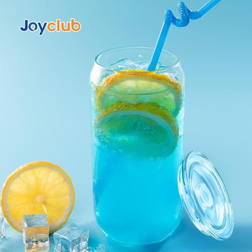 Joyclub 4 Pack Acrylic Lids Fit for 16 oz Glass Cups Clear Replacement Lids