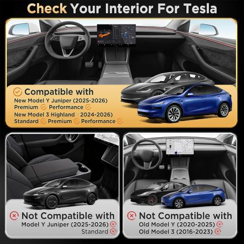For Tesla Model Y Juniper & Model 3 Highland Matte 15.4 & 8 Screen Protector [No Glare & Fingerprint] 9H Tempered Glass Alignment Kit for Tesla Model 3 Model Y Juniper Accessories