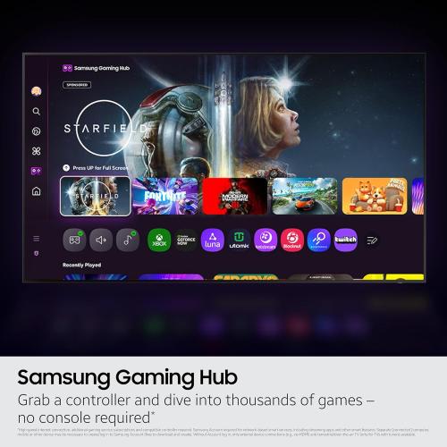 Samsung Size 50-Inch Class Crystal UHD U8000F 4K Smart TV (2025 Model) Endless Free Content, Crystal Processor 4K, MetalStream Design, Knox Security, Alexa Built-in