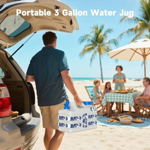 Gallon Water Jug with Spigot, Portable Water Tank BPA Free, Leak-Proof Water Containers for Camping Water Storage Containers for Emergency Outdoor Hiking