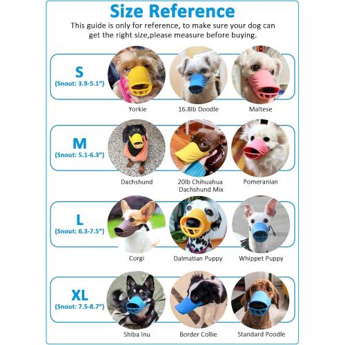 LUCKYPAW Soft Duck Silicone Dog Muzzle