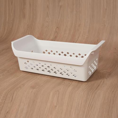 HECASA Storage Basket for Frigidaire Chest Freezer Crisper Drawer Accessory ABS Plastic Replacement 5304512718 White Universal