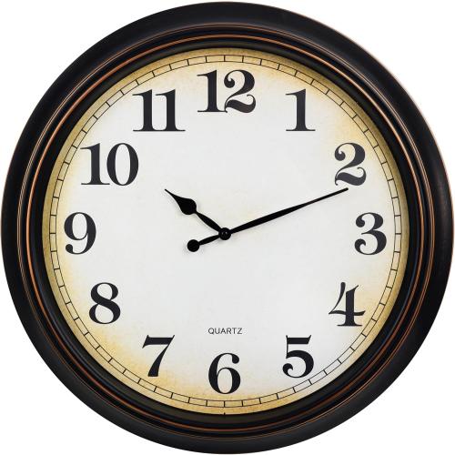 Yoiolclc 24 Inch Large Wall Clock for Living Room Decor,Silent Vintage Wall Clocks Battery Operated for Living Room Farmhouse Office Gifts(Bronze)