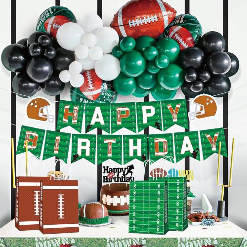 KERINGO 16 PCS Superbowl Party Decorations Football Party bags Football Treat Snacks Bags Football Gift Bags Football Theme Party for Kids Birthday Party Supplies