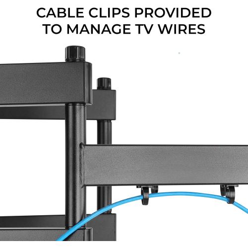 Black HumanCentric Heavy Duty TV Wall Mount for 75-100 TVs Flat or Curved up to 176lb, Full Motion, 15° Tilt, 45° Swivel, 24 Extension, Max VESA 900x600mm, Hardware Included Install on Wood or Concrete