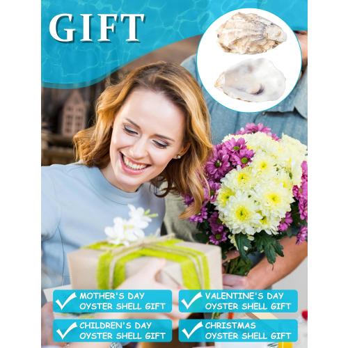 9 Pcs Oyster Shells for Crafts， 3-4 Large Oyster Shell for Crafts，Oyster Shell for Christmas 、Painting、 Beach Themes、 Wedding, Home Shells for Decoration and Sea Shells for Crafting