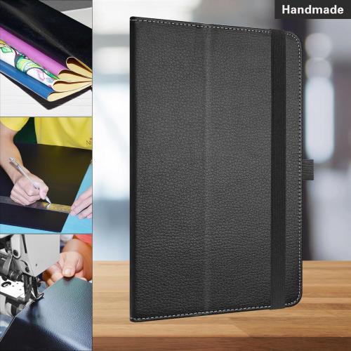 LiuShan PU Leather Slim Folding Stand Cover for UMIDIGI G3 Tab, Vortex Z TAB 10, T10M Pro - 10.1 Tablet Case, Black