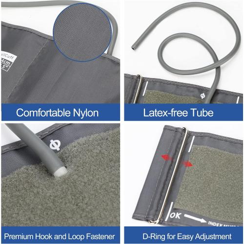 Extra Small Blood Pressure Cuff 5.9”-9.5”, Only for Slim or Tiny Arms, Replacement Arm Cuff with 6 Connectors, Use Original Connector if Not Compatible