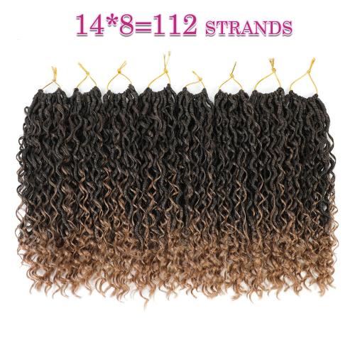 SamBraid Goddess Locs Crochet Hair 14 Inch, 8 Packs New Goddess Faux Locs