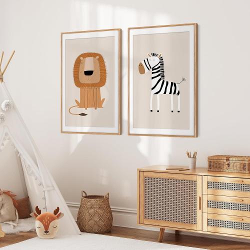27x40 Picture Frame, Solid Oak Wood 27x40 Poster Frame for Wall, 27 x 40 Frame with Tempered Real Glass, 27x40 Frame with Mat for 24x36, Rustic Wooden 27x40 Art Frame, Natural Oak Color
