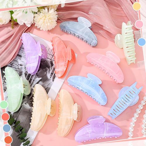 8 Pcs Acrylic Hair Claw Clips Cute Large Non-Slip Acetate Claw Clips Bulk for Thick Thin Hair, Pastel Color French Barrettes Accessories for Women Girls Home Out Headpiece