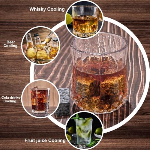 Fathers Day Anniversary Birthday Gifts for Men Him Dad Husband, White Elephant Gifts for Adults, Whiskey Glasses Set of 2 with Chilling Rocks, Bourbon Whiskey Stones Gifts for Men Wooden Box