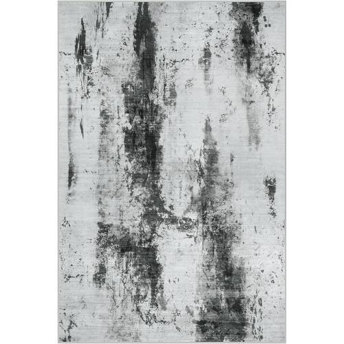 8x10 Area Rugs Washable Rug: Modern Abstract Living Room Rug Soft Anti-Skid Thin Carpet Indoor Floor Non-Shedding Carpets for Bedroom Dining Room Farmhouse Nursery Home Office Black White Grey