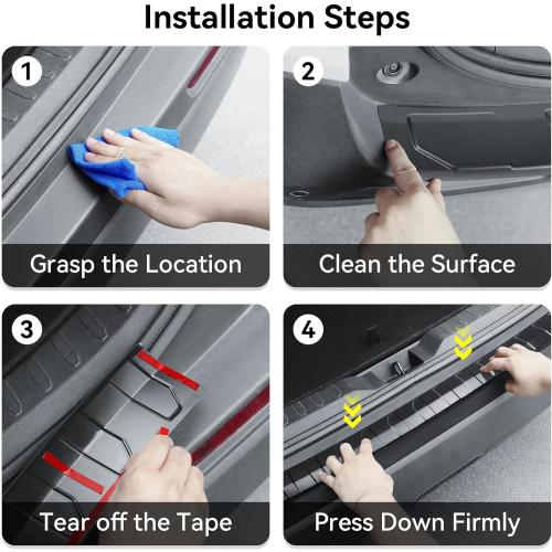 Rear Bumper Protector Compatible with Subaru Crosstrek 2024 2025 2026 Car Accessories ABS Plastic Material Matte Black Non-Slip Scratch-Resistant Trunk Door Protector