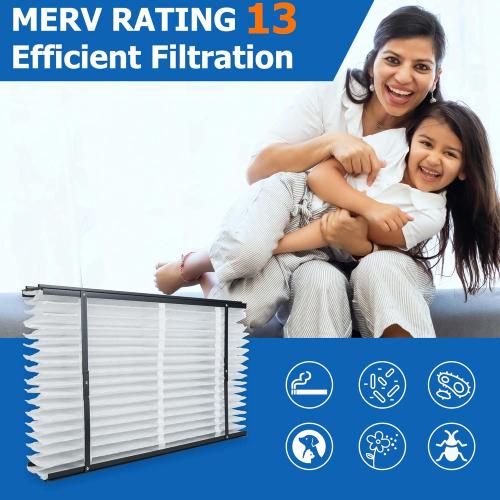 413 Replacement Filter Compatible with AprilAire Whole House Air Purifier 1410, 1610, 2410, 2416, 3410, 4400 Furnace Air Purifier, MERV 13 Filters, Size: 16x25x4, 2 Pack
