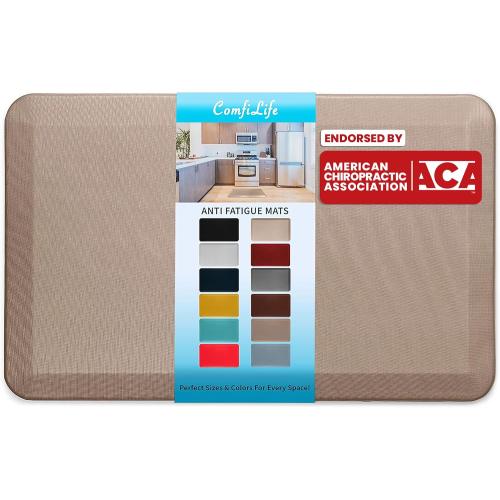 ComfiLife Anti Fatigue Floor Mat – 3/4 Inch Thick Kitchen Mats for Floor, Standing Desk Mat, Kitchen Rug – Comfort at Home, Office – Durable – Stain Resistant – Non-Slip Bottom (20 x 32, Rose Gold) ‼️used‼️