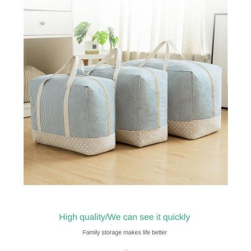 Storage Bag, Portable Quilt Storage Bag, Multiple Styles BlueLarge[21.7 * 15 * 9.8inches]
