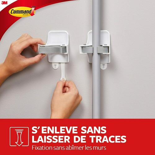 Command 17007 Broom Holder Holds up to 1.8 kg Load, 1 Hook and 2 Strips