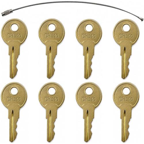 8PCS CH510 Replacement Keys Compatible with UWS Delta Better Built Dee Zee Husky Truck Tool Boxes RV Camper Cabinets Push Locks Paddle Handle Boxes