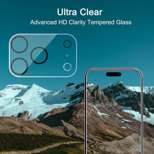 Ailun 3 Pack Camera Lens Protector for iPhone 17 Pro,Tempered Glass,9H Hardness,Ultra HD,Anti-Scratch,Case Friendly,Does not Affect Night Shots[Not for iPhone 17/17 Pro Max/iPhone Air]