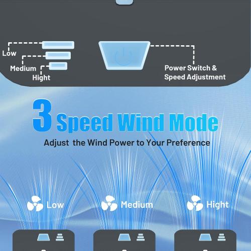 Portable Air Conditioners, Mini Air Cooler with 3 Speeds, Anti-leakage Water Personal Ice Air Conditioner for Room Desk Office Home Tent(W-09)