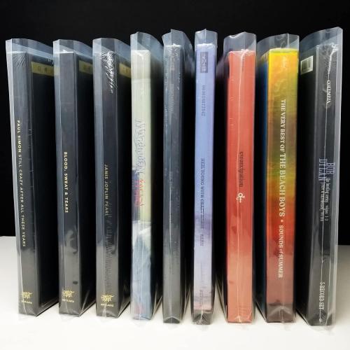 10 Large Box Set Outer Sleeves No Flap (x10) 4mil Thick Polyethylene Plastic Poly Bags for 33rpm LP Vinyl Record Album Boxset Best Protects 1 - 1-1/8 Boxes ( 1 Free Dj Sticker)