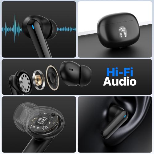 Color Black Translation earbuds-001Ai Language Translation Earbuds, in-Ear 3-in-1 Translator Earbuds, 144-language Real-time Two-Way Earbuds, HD Sound, Long Battery Life, Ideal for Travel and Business, Black