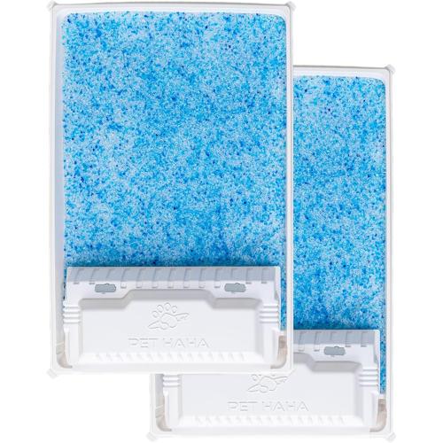 Crystal Cat Litter and Disposable Litter Trays 2 Sets Compatible with Petsafe Scoop-Free Classic/Legacy/Smart Litter Boxes, Triple Leak Proof Design, Excellent OdorControl, One-Hand Disposing.