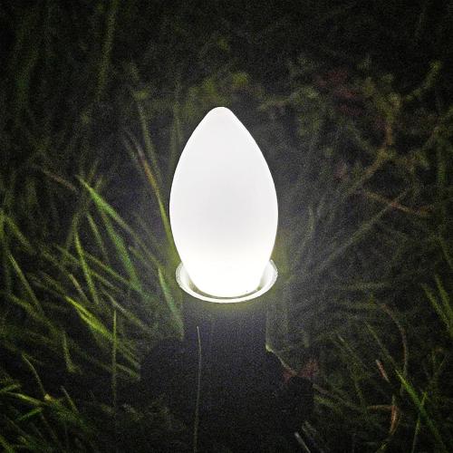 C7 Cool White LED Bulbs Dimmable Christmas Lights, 25 Pack, 0.72W Indoor/Outdoor, Waterproof, Night Light, E12 Base, IP65