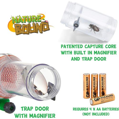Nature Bound Bug Catcher Vacuum with Light Up Critter Habitat Case | Eco-Friendly Outdoor Toys for Kids | Includes Vacuum and Cage | Bug Vacuum for Kids Toy | Bug Catcher Vacuum