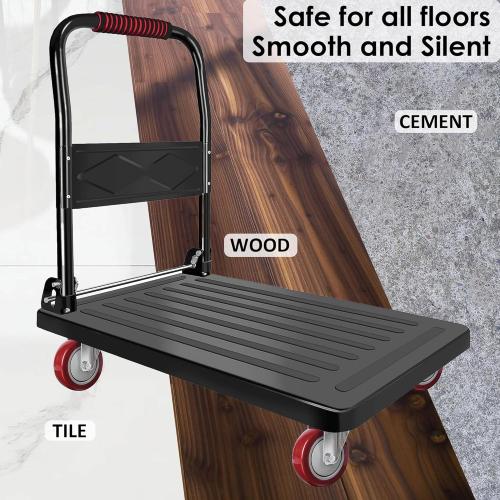 Finnhomy 4” Swivel Casters Wheels Set of 4 Plate Casters Heavy Duty Premium Polyurethane Wheels PU Load Bearing 2,600 Lbs Anti-wear Smooth Casters Red (Free Screws)