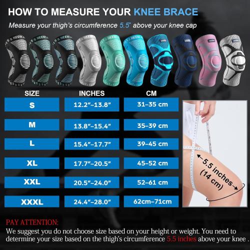 NEENCA Professional Knee Brace for Women/Men, Knee Support with Patella Pad & Side Stabilizers, Compression Knee Sleeve for Knee Joint Pain, Meniscus Tear, ACL, PCL, Runner, Workout - FSA/HSA Approved