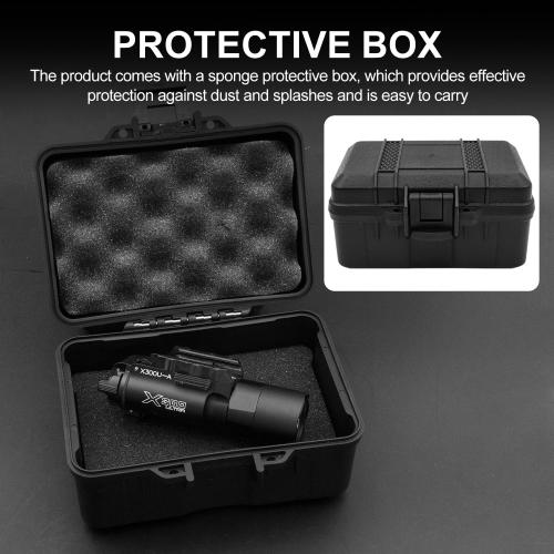 X300-A Universal LED Tactical Flashlight 800-Lumen with Replaceable Slot Mount for Pistol and WeaponLight or Helmet ARC Rail (Black)