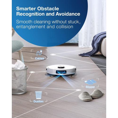 ECOVACS DEEBOT T9  Robot Vacuum and Mop Combo with Auto-Empty Station, Precision Laser Mapping, 3D Maps, Oscillating Mopping, 3000Pa Suction, Hands-Free Cleaning for Up to 60 days, Air Freshener,White‼️needs cleaning‼️