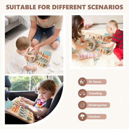 Mamimami Home Busy Board Kids Steering Wheel Montessori Toy