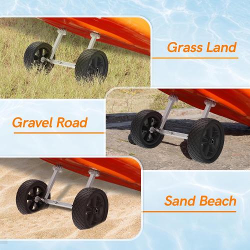 GanFindX Detachable Height-Enhancing Kayak Cart| Puncture-Resistant Tires | 250 Lb Weight Rating