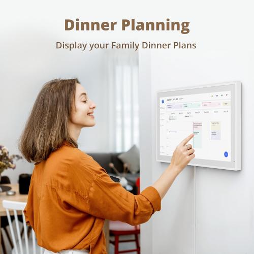 Dragon Touch  Size 21.5 Digital Calendar Chore Chart – 1080P Full HD Interactive Touchscreen, Smart Family Planner, Hearth Display Digital Calendar Wall & Desk Mountable for Seamless Scheduling