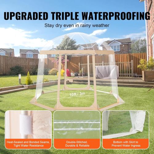 VEVOR Upgraded Pop Up Bubble Tent for 4-8 People, Need Simple Assembly -  Large Outdoor Clear Bubble Tent Dome, Weatherproof Clear Tent Shelter for Outdoor Activities, Events, and Parades