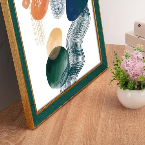 Suede 11x15 Frame - Single Frame, Christmas Elegant Green 11 x 15 Poster Frame with Mat for 8.5x11, 11x15 Picture Frames for Artwork, Puzzles, Photos and Movie Posters