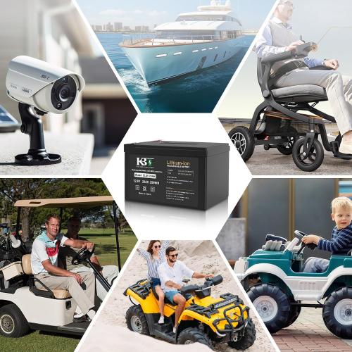 KBT 12V 20Ah Rechargeable LiFePO4 Lithium Battery, 4000  Deep Cycles, Perfect for Outdoor Camping Fishing RV Marine Trolling Motor Fishfinder, Built-in 20A BMS