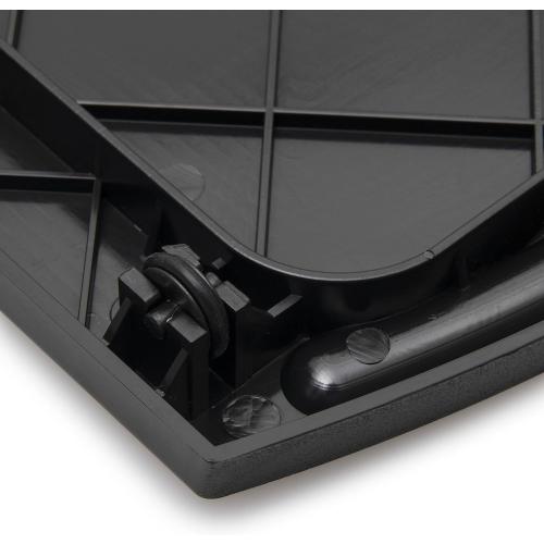 Sliding Kitchen Counter Caddy (2 Pack). Made of Durable ABS. Countertop Storage Sliding Tray - For Blender, Toaster, Kitchen Appliances. Dishwasher Proof. Includes large 'microfibre' Cloth